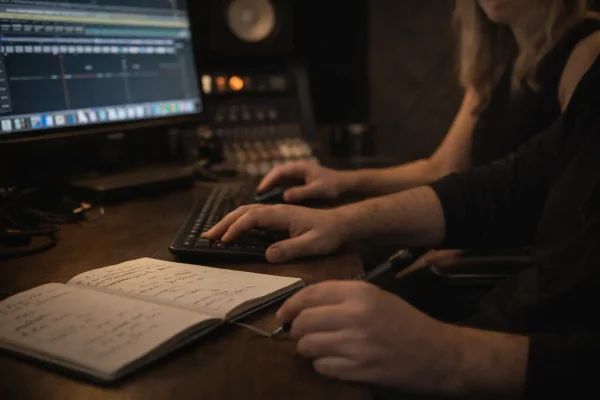 trabajando en la cueva estudio musical